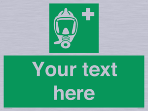 Custom sign safe condition Emergency escape breathing device